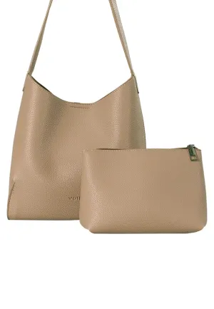 VOIR TORI Shoulder Tote Bag with Mini Pouch